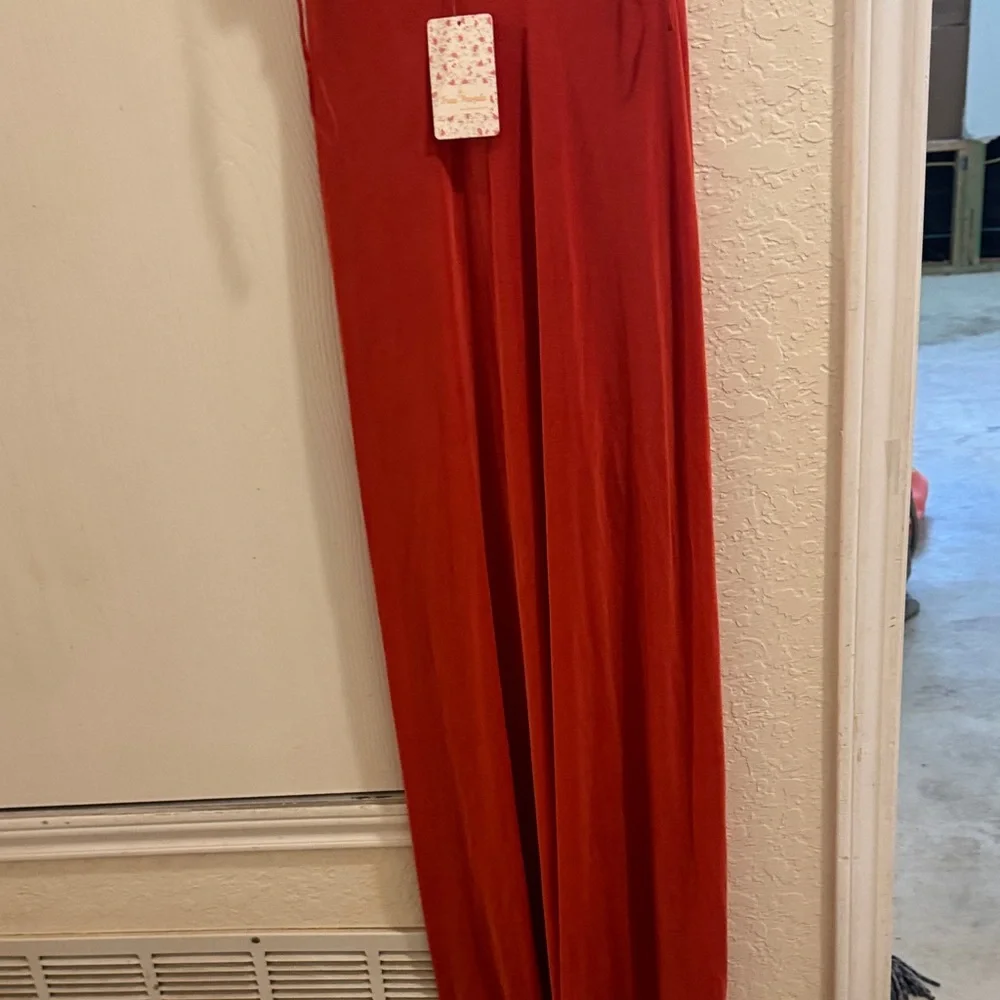 Free People Vibrant Orange Backless Dress - Picture 4 of 7